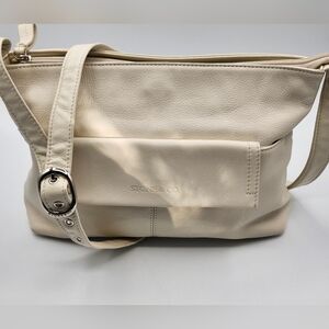 Stone & Co. Cream Leather Crossbody Bag
